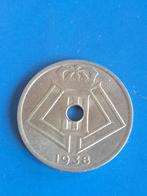 1938 België 25 centimes, Verzenden, Metaal, Losse munt