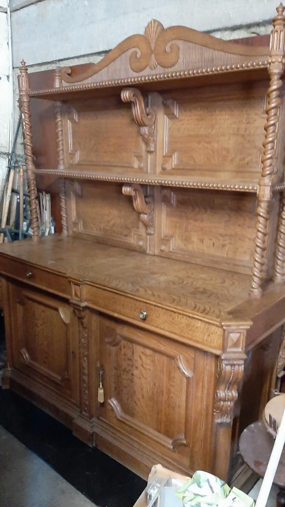 Très beau vaisselier ancien en chêne massif, Antiek en Kunst, Antiek | Meubels | Kasten, Ophalen