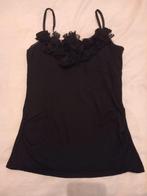 Zwart topje met flungeldecolté MORGAN XS/S/M, Kleding | Dames, Topjes, Ophalen, Zwart, Morgan, Zo goed als nieuw