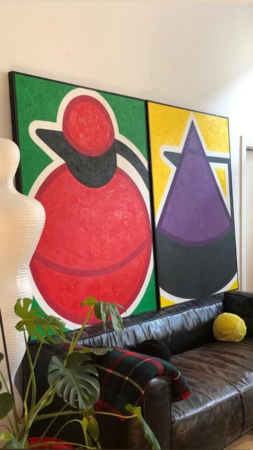 GROOT KOFFIEPOT SCHILDERIJ • per stuk, Antiek en Kunst, Kunst | Schilderijen | Modern, Ophalen