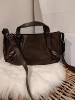 Nathan, lederen handtas in goede staat., Handtassen en Accessoires, Tassen | Damestassen, Ophalen of Verzenden, Gebruikt, Bruin