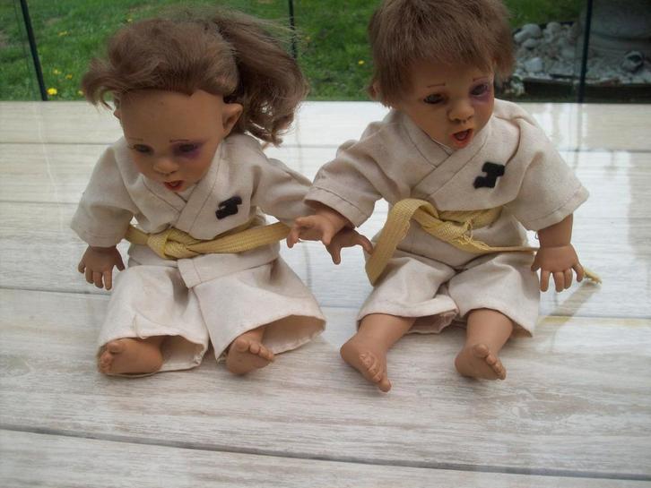 poppen koppeltje antieke judo kindjes, Verzamelen, Poppen, Zo goed als nieuw, Pop, Levensecht of Reborn, Ophalen of Verzenden