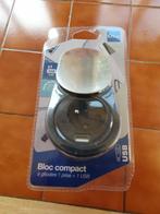 Bloc compact 1 prise + usb NEUF, Ophalen of Verzenden, Nieuw, Stekker