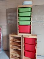 3 armoires Ikea Trofast avec bacs, couvercles et étagères, Utilisé, Enlèvement ou Envoi