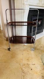 Vintage opvouwbare serveerwagen, jaren 60, Huis en Inrichting, Ophalen, Gebruikt, Disign