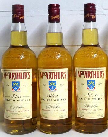 3 flessen Whisky Mac Arthurs 1 L beschikbaar voor biedingen