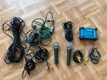 Lot équipement audio pro : DI Samson + micros + câbles beschikbaar voor biedingen