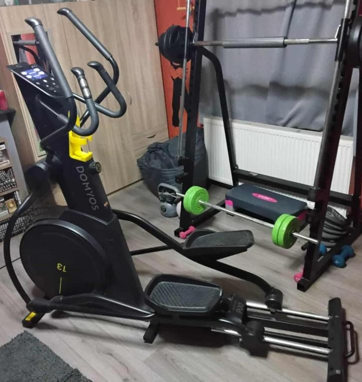 Vélo elliptique Domyos EL900, Sport en Fitness, Fitnessapparatuur, Zo goed als nieuw, Crosstrainer, Armen, Benen, Borst, Buik