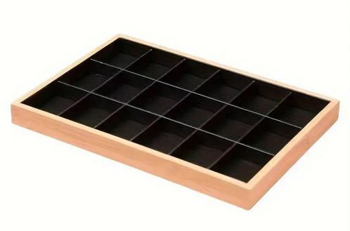Plateau d’affichage (18 compartiments) - NEUF (sous blister), Handtassen en Accessoires, Beautycases, Nieuw, Hardcase, Bruin