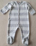 Pyjama grenouillère velours blanc/gris -T 18m - Petit bateau, Ophalen, Nacht- of Onderkleding, Jongetje of Meisje, Zo goed als nieuw