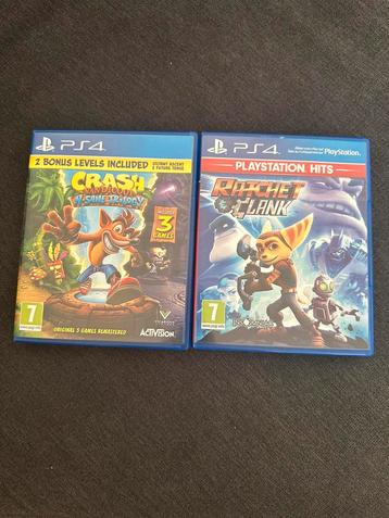 PS4 Games - Ratched & Clank + Crash bandicoot trilogy