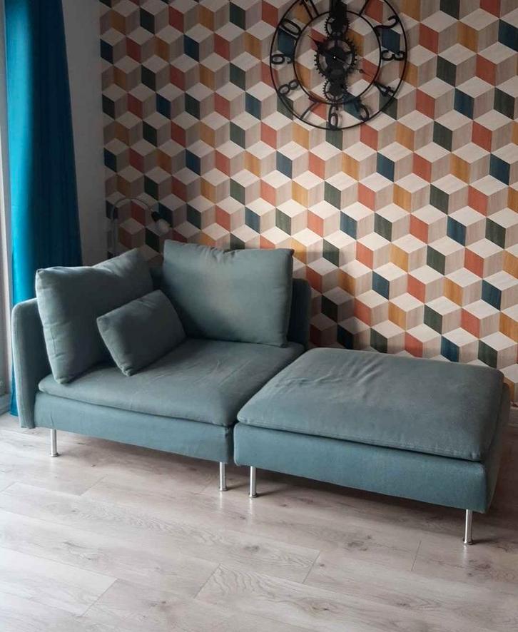 Ikea soderhamn angle et repose-pieds façon méridienne, Maison & Meubles, Canapés | Sofas & Chaises Longues, Tissus