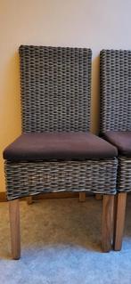 6 Stoelen, Huis en Inrichting, Stoelen, Ophalen, Gebruikt, Bruin, Riet of Rotan