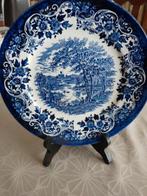 Blauw sierbord met stempel, Antiek en Kunst, Ophalen of Verzenden