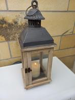 Lantaarn met kaars-hangend of staand mogelijk., Huis en Inrichting, Woonaccessoires | Kandelaars en Kaarsen, Ophalen, Gebruikt