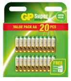 20 st GP Batterijen Type AA 1,5V - Penlite Alkaline Batterij, Audio, Tv en Foto, Accu's en Batterijen, Nieuw, Ophalen of Verzenden
