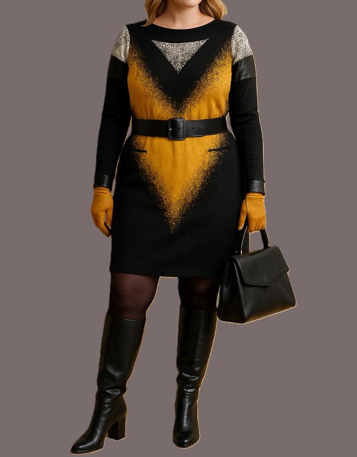 Pianura Studio jurk 40/42, Kleding | Dames, Jurken, Zo goed als nieuw, Maat 42/44 (L), Zwart, Knielengte, Ophalen of Verzenden