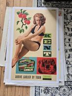 Kent Arrive earlier by train - Bromfield - linen backed, Verzamelen, Posters, Ophalen, Rechthoekig Staand, Zo goed als nieuw, A1 t/m A3