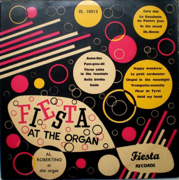 Al Robertino ‎– Fiesta At The Organ - 10 " VINYL, CD & DVD, Vinyles | Pop, Utilisé, 10 pouces, Envoi
