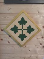 Decoratief paneel uit de Tweede Wereldoorlog VS: 4TH INFANTR, Ophalen of Verzenden