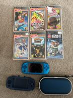 PSP SONY PSP, Ophalen, Met games, Blauw, Zo goed als nieuw