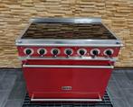 Poêle Luxe Falcon Deluxe 90 cm INDUCTION rouge 5 zones, Comme neuf, 5 zones de cuisson ou plus, Classe énergétique A ou plus économe