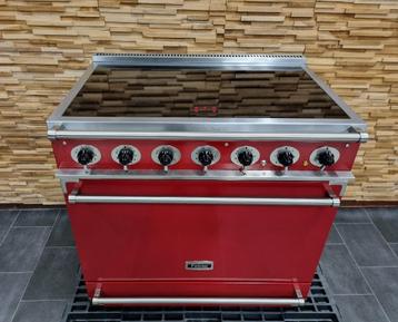  Poêle Luxe Falcon Deluxe 90 cm INDUCTION rouge 5 zones