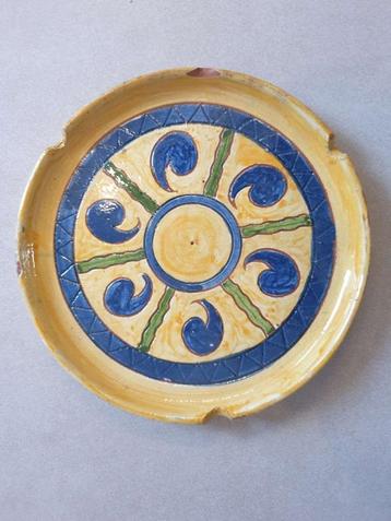 Geglazuurde keramiek schaal asbak diameter 18cm H 2cm beschikbaar voor biedingen