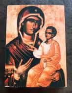 Antieke houten icoon van Madonna met Vladimir, Antiek en Kunst, Ophalen of Verzenden