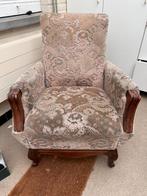 Klassieke Vintage Fauteuil (Brocante uitstraling) (2stuks), Ophalen, Hout, Gebruikt, 75 tot 100 cm