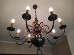Achtarmige kroonluchter (lampen ingebrepen), Ophalen, Gebruikt, Metaal, Antiek - brocante - vintage
