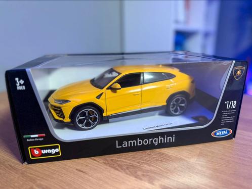 Bburago Lamborghini Urus Geel 1/18, Hobby en Vrije tijd, Modelauto's | 1:18, Zo goed als nieuw, Auto, Burago, Ophalen