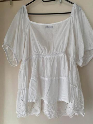 Boohoo witte geborduurde blouse maat 50/52 beschikbaar voor biedingen