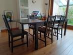 Table IKEA LANEBERG + 6 chaises STEFAN, Huis en Inrichting, Tafels | Eettafels, 50 tot 100 cm, Overige materialen, 150 tot 200 cm
