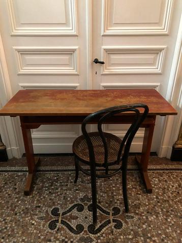 VINTAGE HOUTEN TAFEL DESK BIJZETTAFEL SIDETABLE beschikbaar voor biedingen