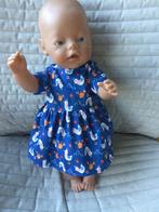 106. Babyborn: Nieuw blauw jurkje met meeuwen, Nieuw, Ophalen of Verzenden, Babypop