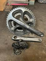 Shimano Dura ace crankstel + achter derailleur, Fietsen en Brommers, Fietsonderdelen, Ophalen of Verzenden, Gebruikt, Racefiets