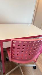 Ikea Micke Bureau + Skalberg stoel IN ROZE, Ophalen, Gebruikt, Tafel(s) en Stoel(en)