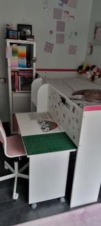 Mezzanine bureaubed 90x190 met matras, Kinderen en Baby's, Kinderkamer | Stapelbedden en Hoogslapers, Gebruikt, Ophalen of Verzenden