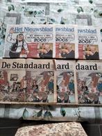 6 kranten van afscheid Marc Sleen en Nero (2003), Verzamelen, Tijdschriften, Kranten en Knipsels, Ophalen