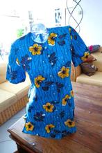 gele bloemen op blauwe vintage jurk, Vêtements | Femmes, Robes, Taille 38/40 (M), Enlèvement ou Envoi, Vintage, Bleu