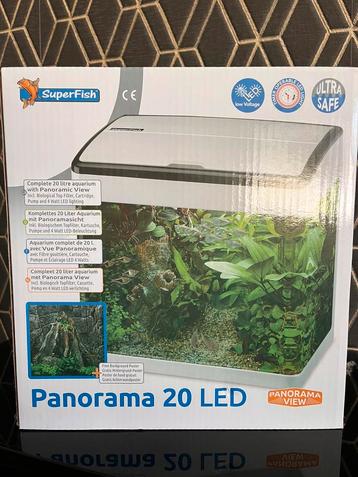 Aquarium superfish panorama 20 LED. NIEUW in doos beschikbaar voor biedingen