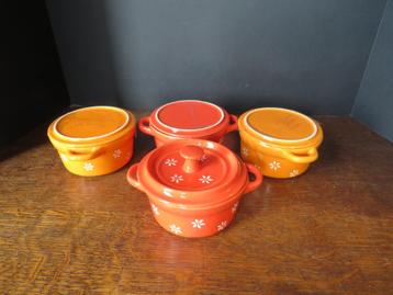 4 cassolettes four, Enlèvement ou Envoi, Comme neuf, Autres matériaux, Autres types