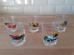 vintage shotglaasjes met oldtimers afbeelding, Ophalen, Zo goed als nieuw, Borrel- of Shotglas