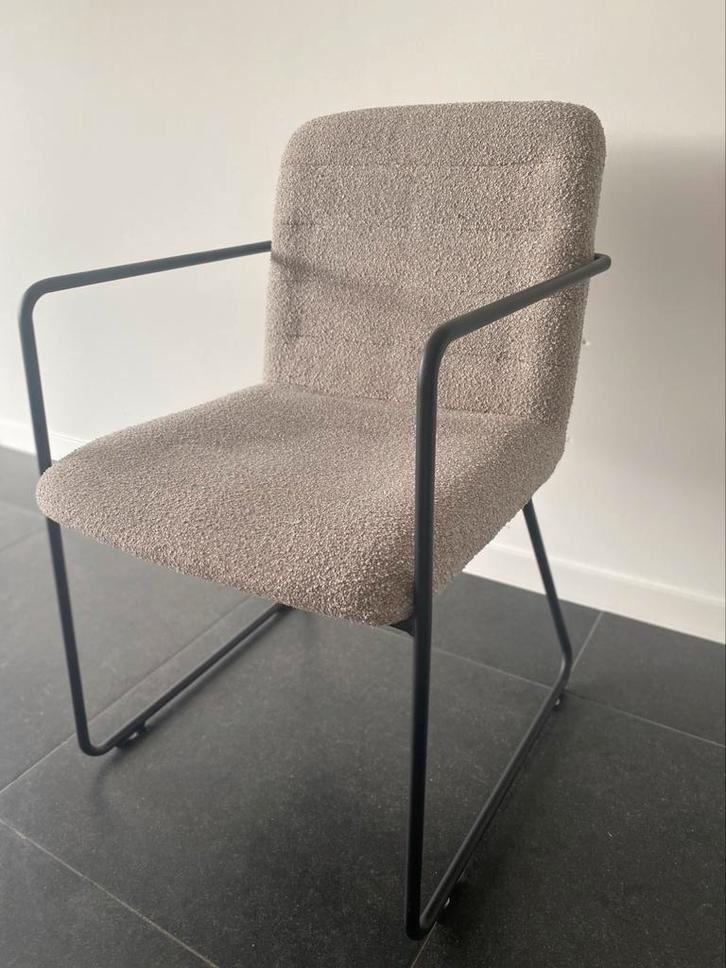 Stijlvolle By-boo eetkamerstoel met armleuning, Maison & Meubles, Chaises, Gris, Enlèvement