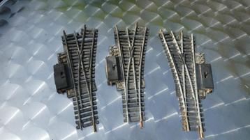 Lot de 3 aiguillages Lima dans leur jus !, Rails, NS, Utilisé, Lima