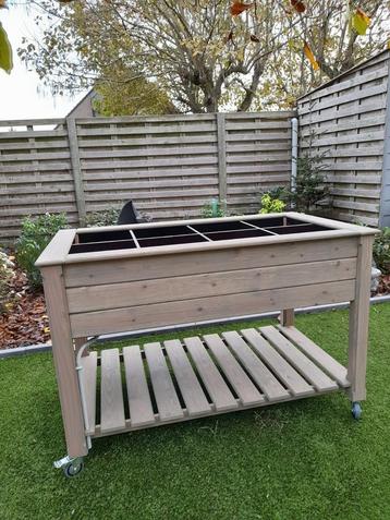Moestuinbak/kruidenbak behandeld ,met binnenbak,en wielen!!, Ophalen, Nieuw