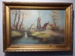 SCHILDERIJ MET BEEK - MOLEN - WONING, Ophalen
