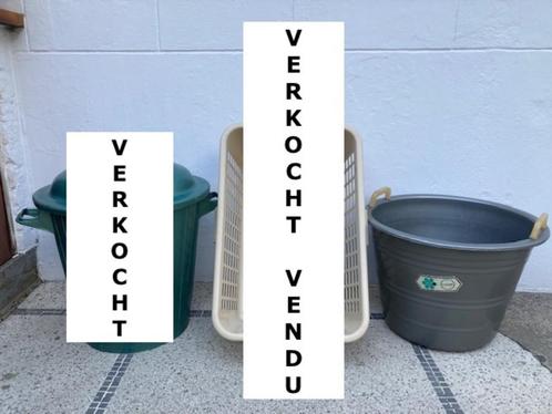 Grijze wasmand, merk CURVER  € 5,00, Huis en Inrichting, Woonaccessoires | Prullenbakken, Gebruikt, Kunststof, Minder dan 50 cm