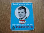 Vintage Sticker Rene Vande Vorst Motorsycle Team Clark's, Verzamelen, Ophalen of Verzenden, Nieuw, Sport